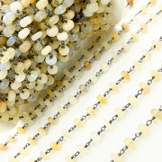 Ethiopian Opal Oxidized Wire Chain.